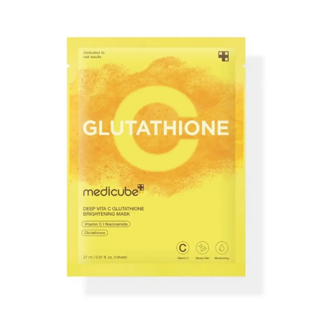 Medicube, Deep Vita C Glutathione Brightening Mask, Brightening and Radiance, Sheet Mask, For Face, 27 ml