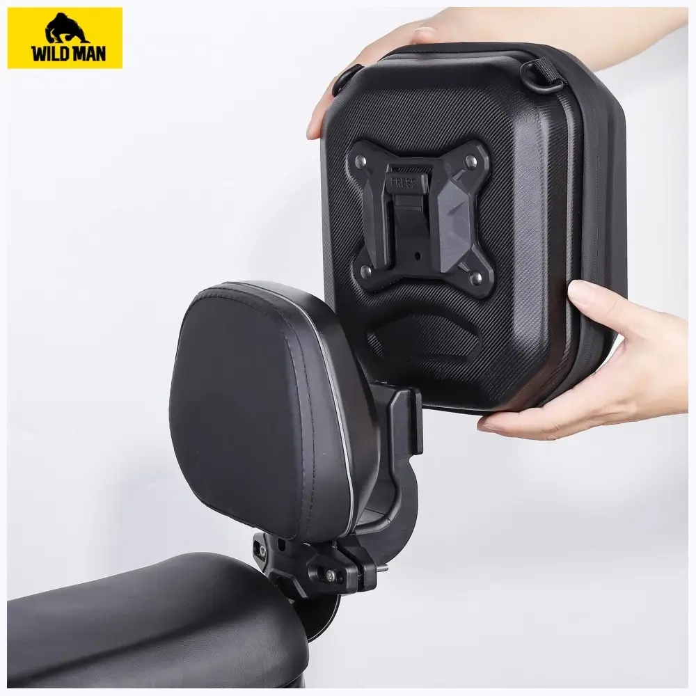 WildMan GD668 4L Rear Seat Bag for Electric Bike, black