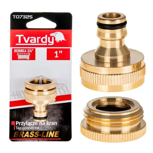 1" kraaniühendus 3/4" adapteriga BRASS-LINE seeria