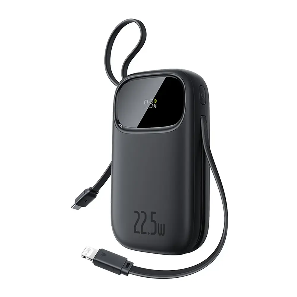 Baseus EnerFill FC31 ārējais akumulators (powerbank) | 20 000 mAh | 22.5W | USB-C, Lightning | LED ekrāns | melns