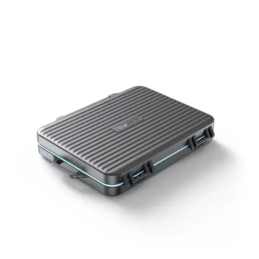 Orico PHCD Case for Memory Cards and Data Media Black 2.5" SSD 2.5" HDD M.2 SSD SD Micro SD CompactFlash Card Readers - Black