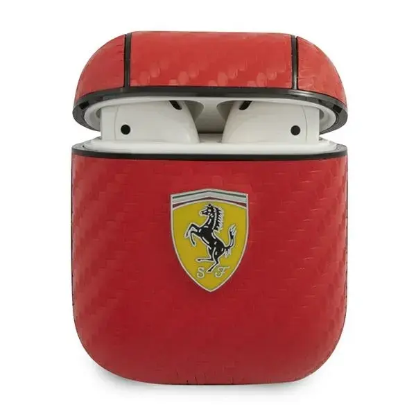 Ferrari FESA2CARE AirPods cover red On Track PU Carbon
