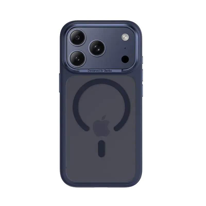 Benks Magnetic Mist Metal Frame maciņš telefonam iPhone 17 Pro Max zils