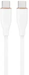 Gembird Premium silicon andmeedastus- ja laadimiskaabel | USB-C kuni USB-C | 1.5m | valge