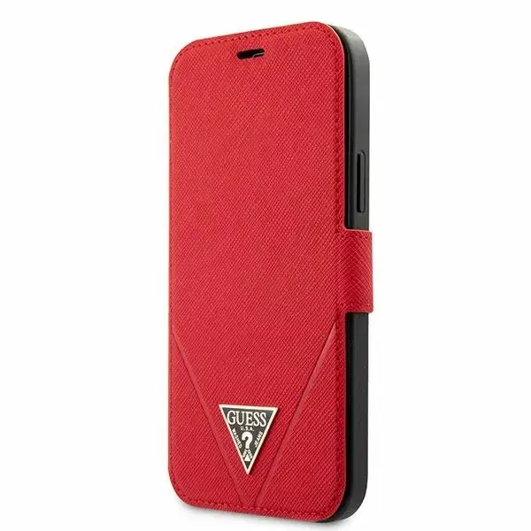 Guess GUFLBKP12LVSATMLRE iPhone 12 Pro Max 6,7" czerwony|red book Saffiano