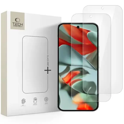 SZKŁO HARTOWANE TECH-PROTECT GLASS FIT+ 2-PACK GOOGLE PIXEL 9 PRO XL | 10 PRO XL CLEAR