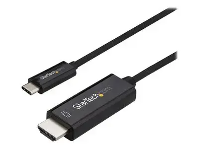 StarTech.com 3ft (1m) USB C to HDMI Cable - 4K 60Hz USB Type C DP Alt Mode to HDMI 2.0 Video Display Adapter Cable - Works w|Thunderbolt 3 - external video adapter - VL100 - black