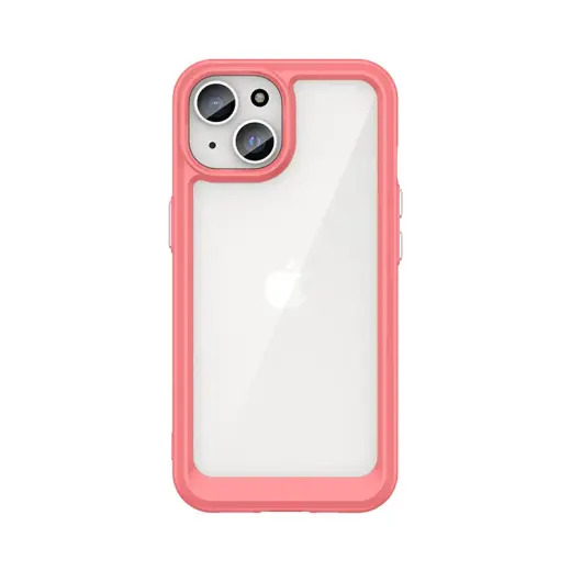 Outer Space reinforced phone case for iPhone 15 red
