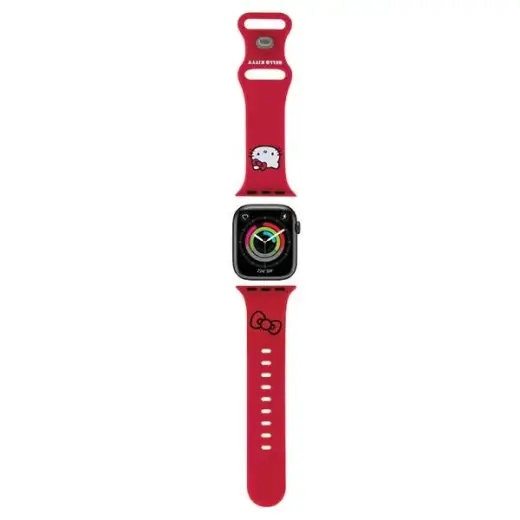Hello Kitty nutikella rihm Apple Watch (38/40/41 mm) jaoks | silikoonist | punane