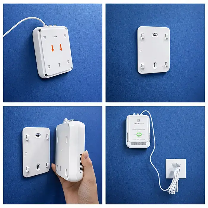Qoltec Certified Natural Gas Leak Sensor | CH4 detector | NG | Tuya | Wi-Fi | 85dB alarm | LED