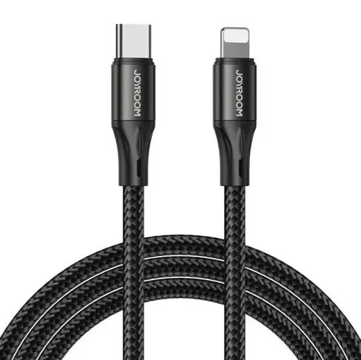 Joyroom S-1024N1-PD datu pārraides un uzlādes vads | USB-C uz Lightning | 20W | 1m | melns