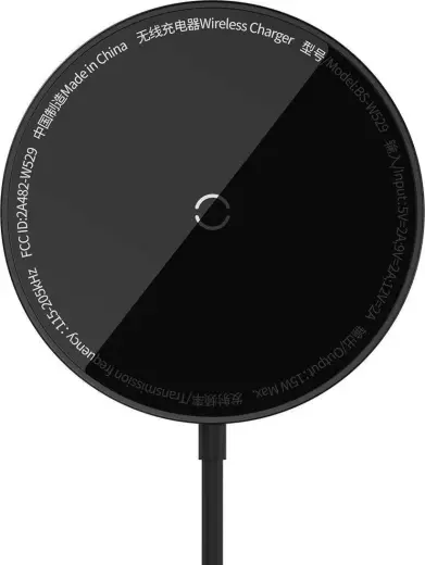Baseus Simple Mini3 беспроводная зарядка | Qi | Совместима с MagSafe | 15W | чёрная