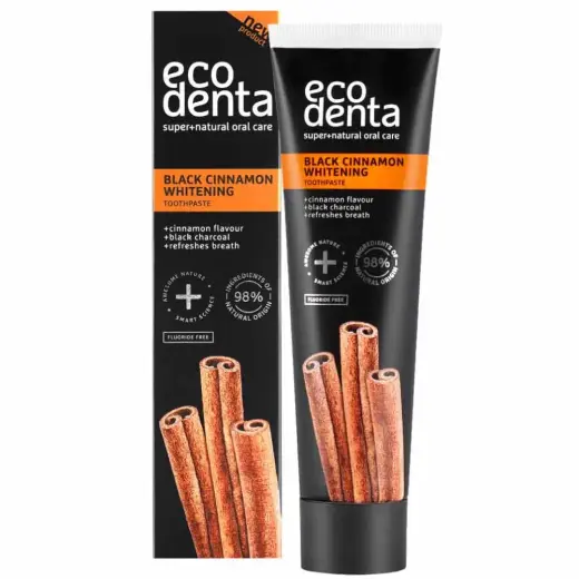 Ecodenta, Black Cinnamon Whitening, Whitening, Toothpaste, 100 ml