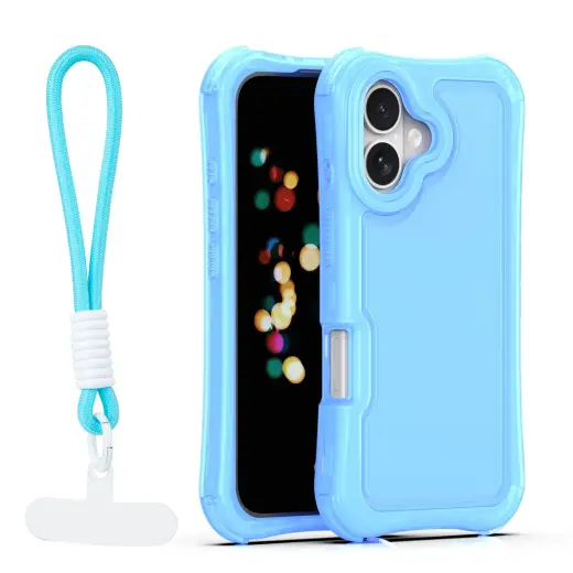 Safepop telefono dėklas su dirželiu iPhone 16 mėlynas
