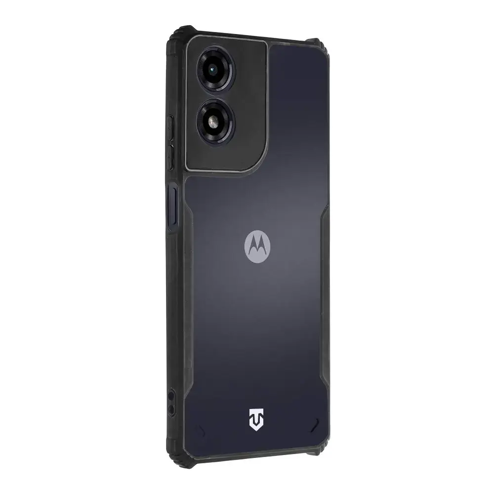Tactical Quantum Stealth Cover for Motorola G04 Clear|Black