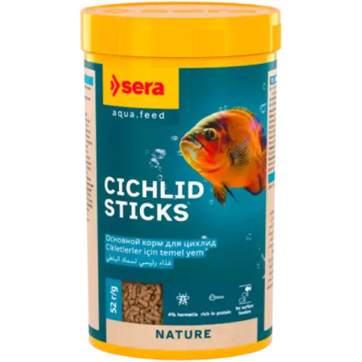 Barība zivīm : Sera Cichlids Sticks 1000ml (210g)