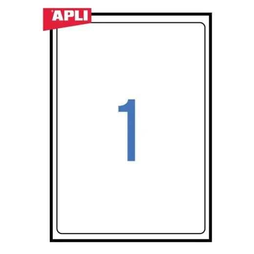 Uzlīmes APLI ILC ar izmēru 199.6x289.1 mm 100 loksnes/100 uzlīmes noapaļotas