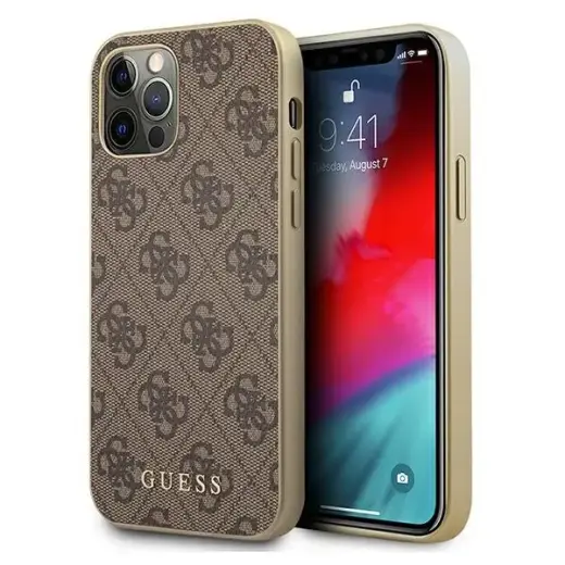 Guess GUHCP12LG4GB iPhone 12 Pro Max 6,7" brązowy|brown hard case 4G Collection