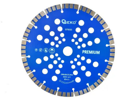 Segmenteeritud Turbo servaga teemantketas 230x22,2mm serv 10mm GEKO Premium laseriga