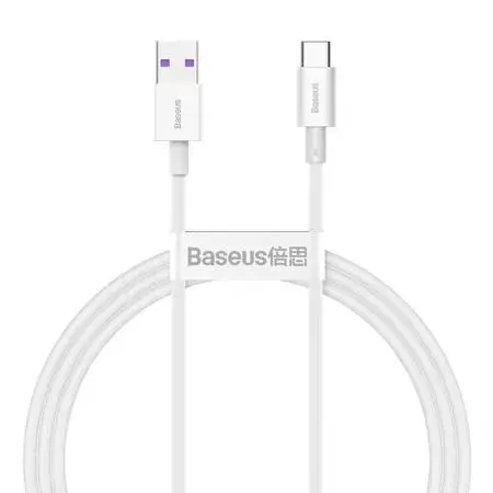 Baseus Superior Series datu pārraides un uzlādes vads | USB-A uz USB-C | 66W | 1m | balts