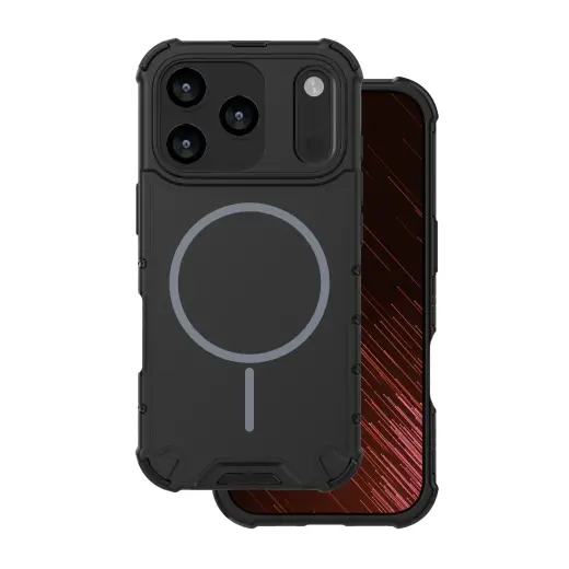 Defender 2in1 чехол с поддержкой MagSafe для телефона iPhone 17 Pro Max чёрный