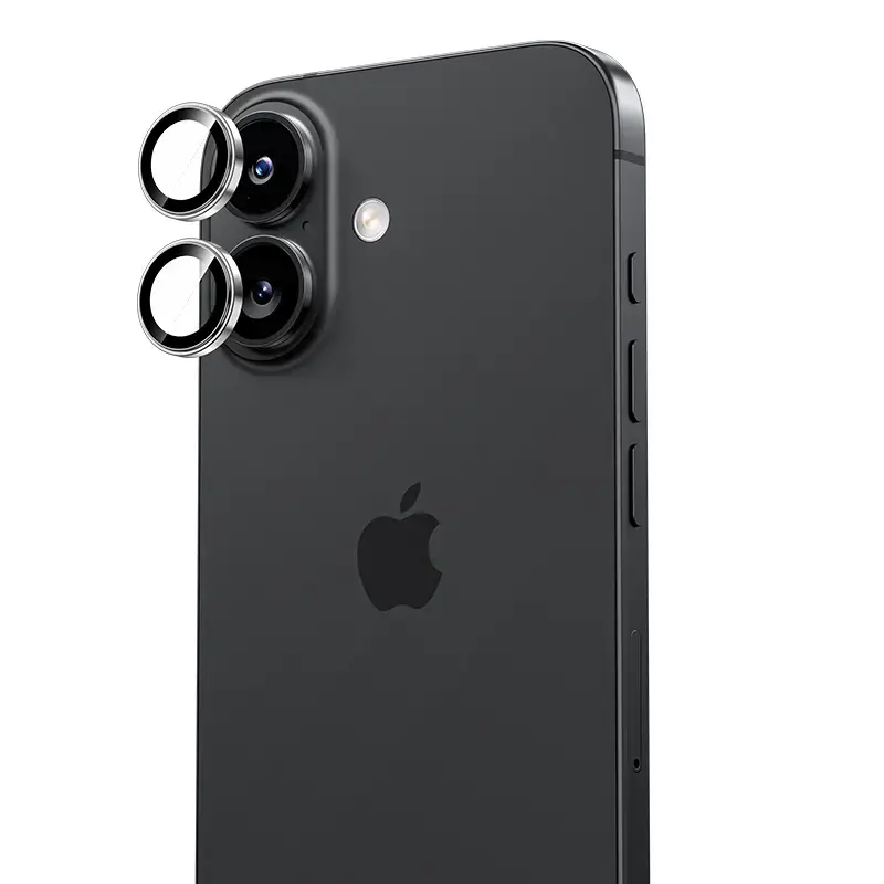 Benks Tempered glass Glass Warrior Metal Lens Protector on camera for Iphone 17 (lens 2 pieces) black