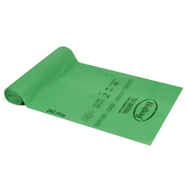 Compostable garbage bags BioBag 240L (12 pcs. per roll) 17mkr. 87x150cm green