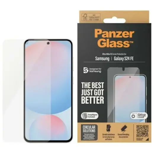 PanzerGlass Ultra-Wide Fit tempered glass for phone Samsung Galaxy S23 FE S711 clear