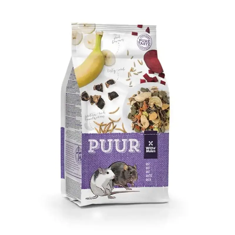 Barība mājas žurkām : Witte Molen Puur RAT 800 gr