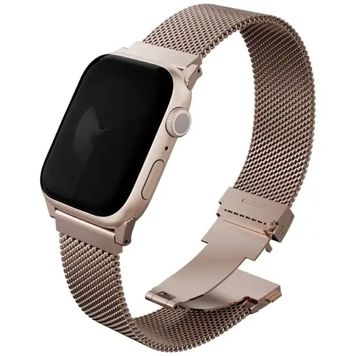 UNIQ Dante Pro išmaniojo laikrodžio dirželis Apple Watch (44/45/46/49 mm) | nerūdijantis plienas | rožinis