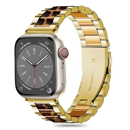 Tech-Protect Modern išmaniojo laikrodžio dirželis Apple Watch 6/7/8/9/10/SE (40/41/42 mm) | nerūdijantis plienas | leopardo rašto