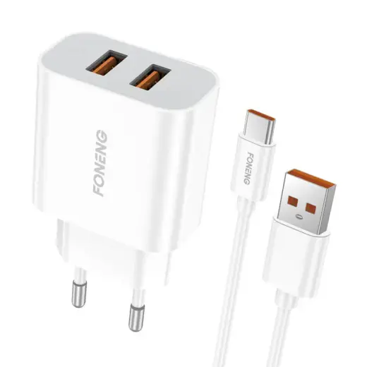 Foneng EU45 travel charger | USB-A, USB-C