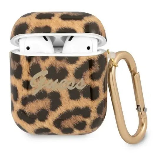 Guess GUA2USLEO AirPods cover złoty|gold Leopard Collection