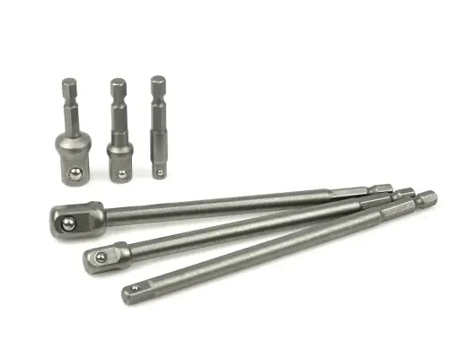6 gabalu uzgriežņu atslēgu adapteru komplekts HEX 1/4" 3/8" 1/2"