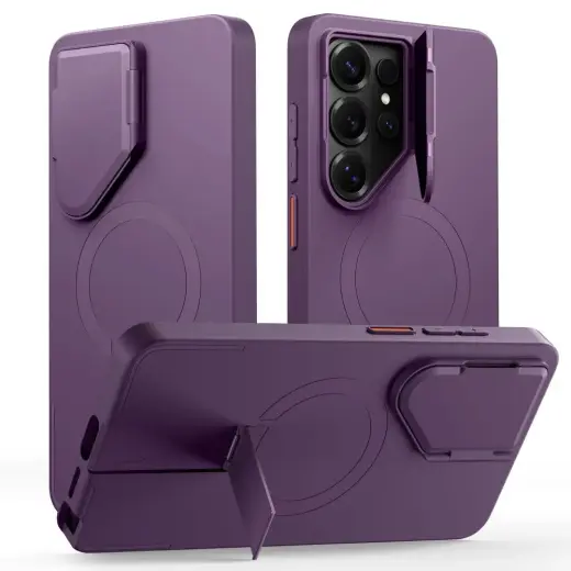 Tech-Protect Kevlar Aura telefono dėklas su MagSafe palaikymu Samsung Galaxy S26 Ultra (S948) violetinis