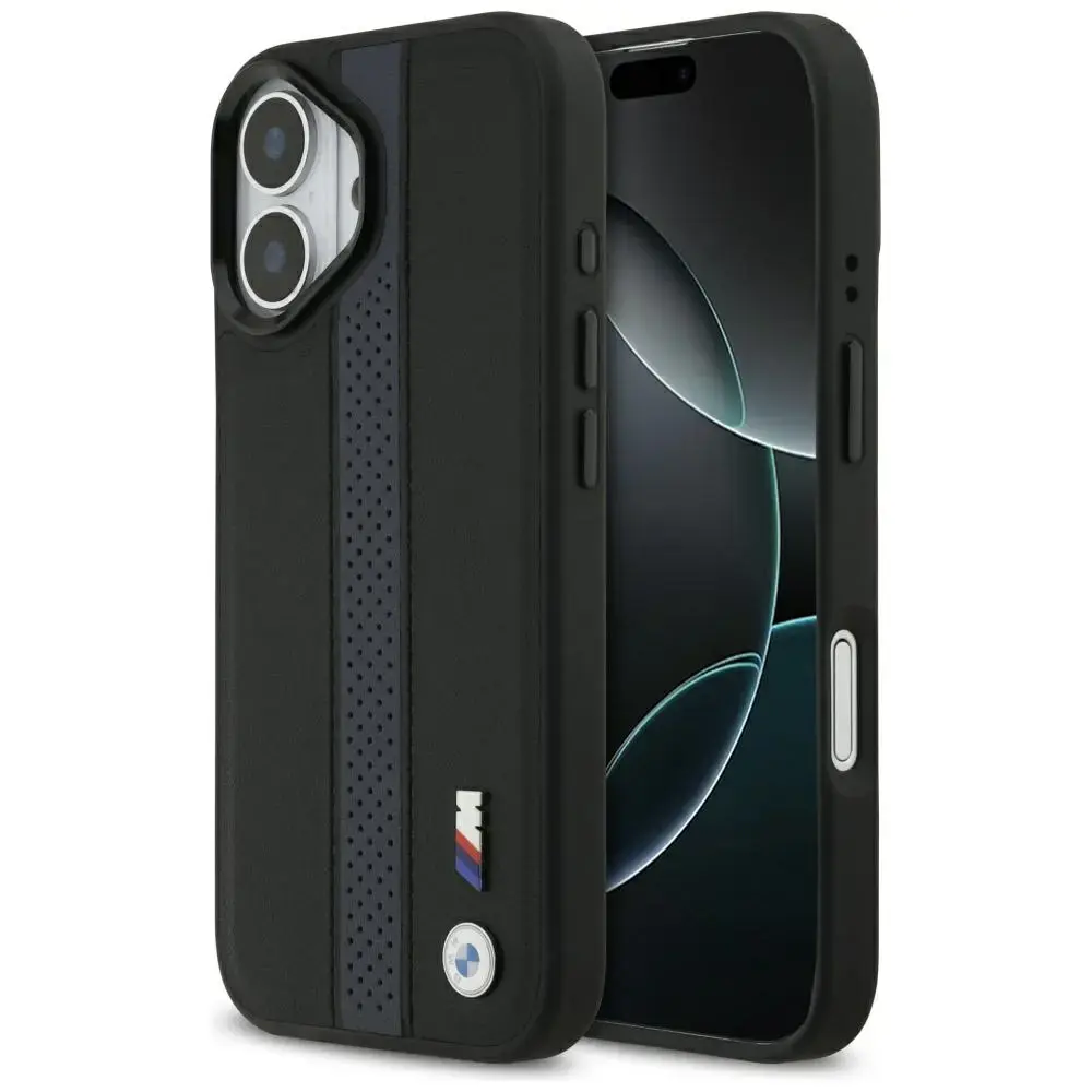 Case BMW M Perforated Stripe Logo  MagSafe for iPhone 17  blue