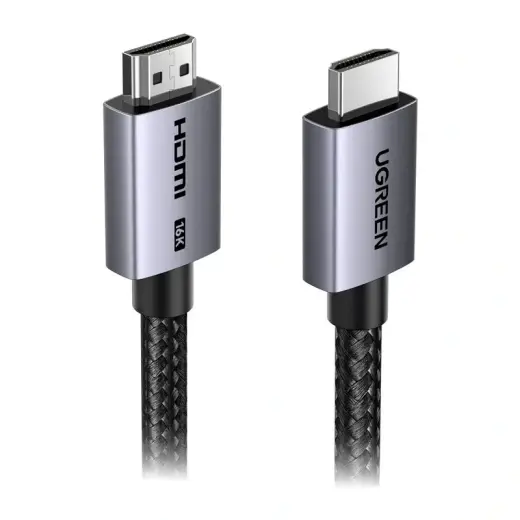 Cable HDMI-HDMI 2m (HDMI 2.2 16K@60Hz 96Gbps) black with nylon braid HD186 UGREEN