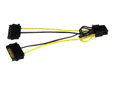 StarTech.com PCIe power cable SATPCIEX8ADP - 1x 8 pin PCIe | 2x 15 pin SATA - 15 cm