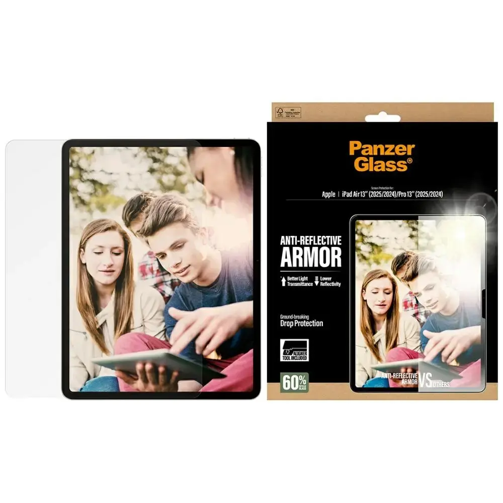 Szkło hartowane PanzerGlass Ultra-Wide    Fit Reflective Armor do iPad Air 13" (2025|2024) | Pro 13" (2025|2024)