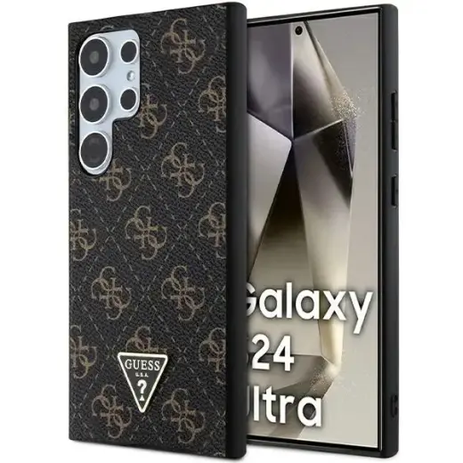 Guess GUHCS24LPG4GPK S24 Ultra S928 czarny|black hardcase 4G Triangle