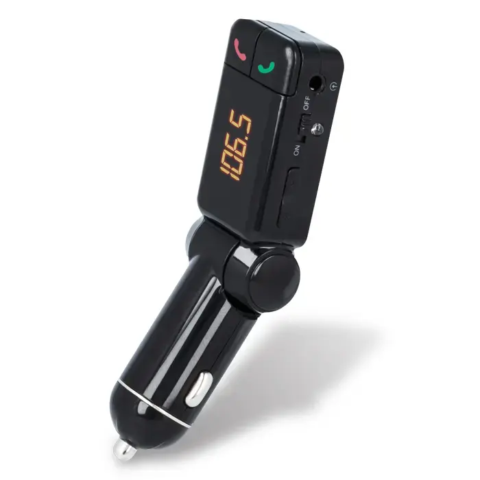 Forever TR-320 Bluetooth 2.1+ EDR FM Transmitter For Car Radio | AUX | MIC | + Charger 2xUSB 2.1A Black 