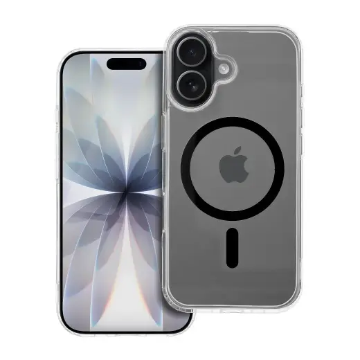 Drop Glue Colorful Ring phone case with stand and MagSafe support for iPhone 17 black