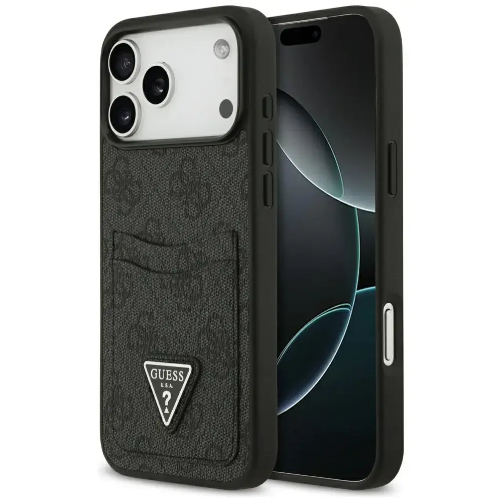 Case Guess 4G Double Card Triangle for iPhone 17 Pro Max black