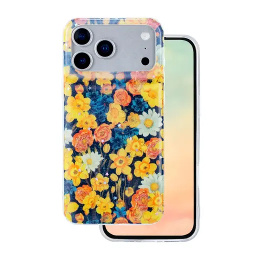 Glow Glam phone case for iPhone 17 Pro Max orange