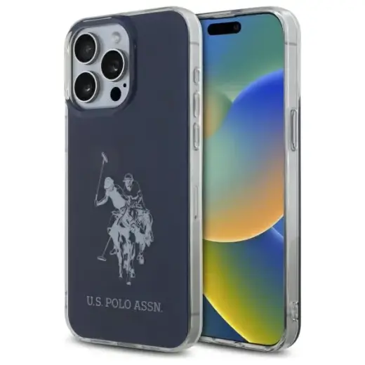US Polo USHCP15XTPUHRBV iPhone 15 Pro     Max 6,7" niebieski|blue Shiny Big Logo