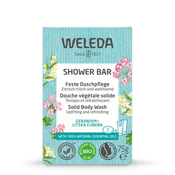 Weleda Geranium Shower Bar + Litsea Cubera - 75.0 G