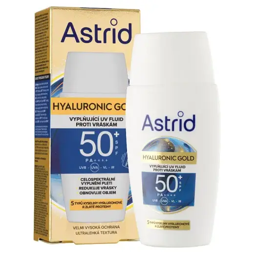 Astrid Daily Facial Fluid SPF 50 Hyaluronic Gold 50 Ml