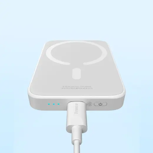 Baseus magnetic powerbank 6000mAh 20W + USB cable Type C 60W 50cm white (PPCX020002)