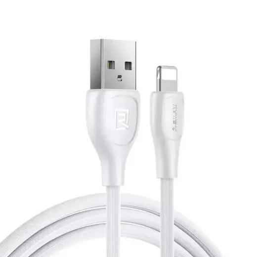 Remax Lesu Pro USB - Lightning data charging cable 480 Mbps 2,1 A 1 m white (RC-160i white)