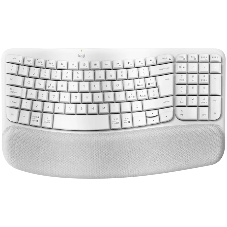 LOGITECH Wave Bluetooth ergonomic keyboard - OFFWHITE - NORDIC